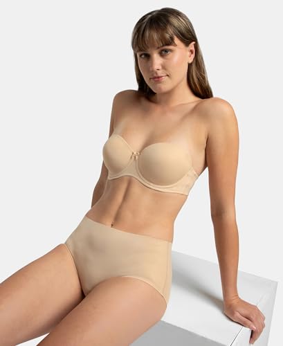 Image of Jockey 1831 Strapless Bra | Under-Wired | Padded | Full Coverage with Multiway Styling| Soft Touch Microfiber Nylon Fabric
