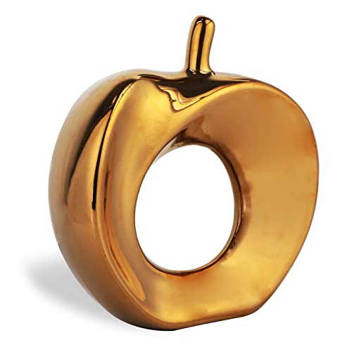 SANFERGE Keramik-Statuen von Apfel-Figur, Porzellan-Ornamente, Kunst-Skulptur, Heimdekoration, Zubehör für Geburtstag, Hochzeit, dekorative Geschenke Cover