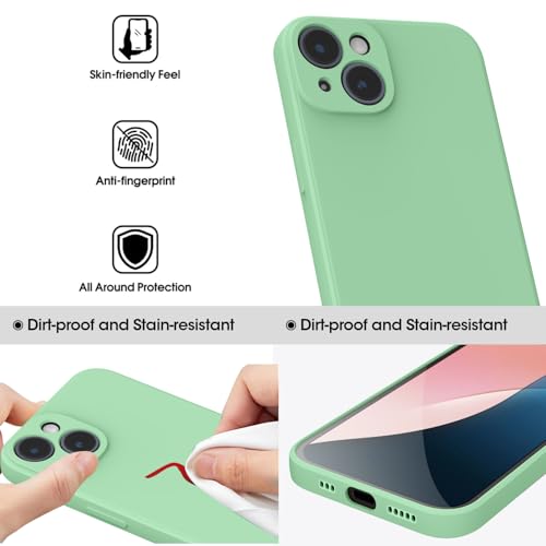 Andwing For iPhone 15 Case,Silicone Case Soft Ultra For iPhone 15 Phone Case Slim Protective Shockproof Cover Scratch-Resistant Microfiber Lining - Image 3