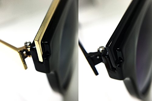 6578 Premium Retro Cats eye Funky Fashion Tint Candy Flat Metal Aviator Sunglasses (Cats eye, BLACK)4