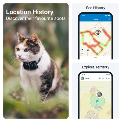 Tractive Smart Cat Tracker Mini | #1 Cat GPS | Real-Time Location Tracking | Territory & Location History | Safety Collar included (Dark Blue) - Image 4