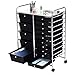 Giantex 15 Drawer Rolling Storage Cart Tools Scrapbook Paper Office School Organizer, Black
