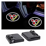  HTGW Auto-LED-Tür-Schatten-Wireless-Willkommen-Lampen-Projektor kompatibel mit Mitsubishi ASX Ralliart Pajero Outlander Eclipse-Galant Zubehör