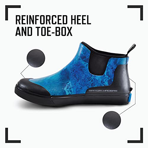 Gator Waders Mens Breakline Rubber Fishing Deck Ankle Boots (Tsunami, 8)4