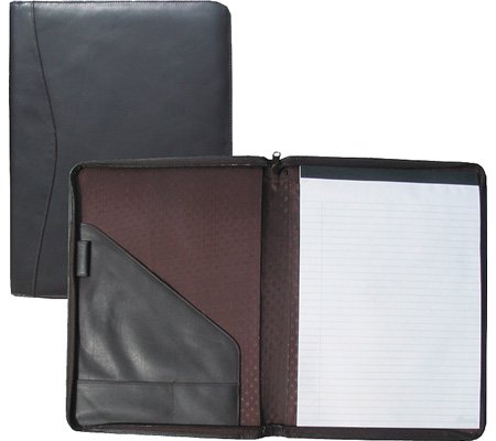 Scully 5012Z Briefblock aus italienischem Leder mit Reißverschluss, Burgunderrot
