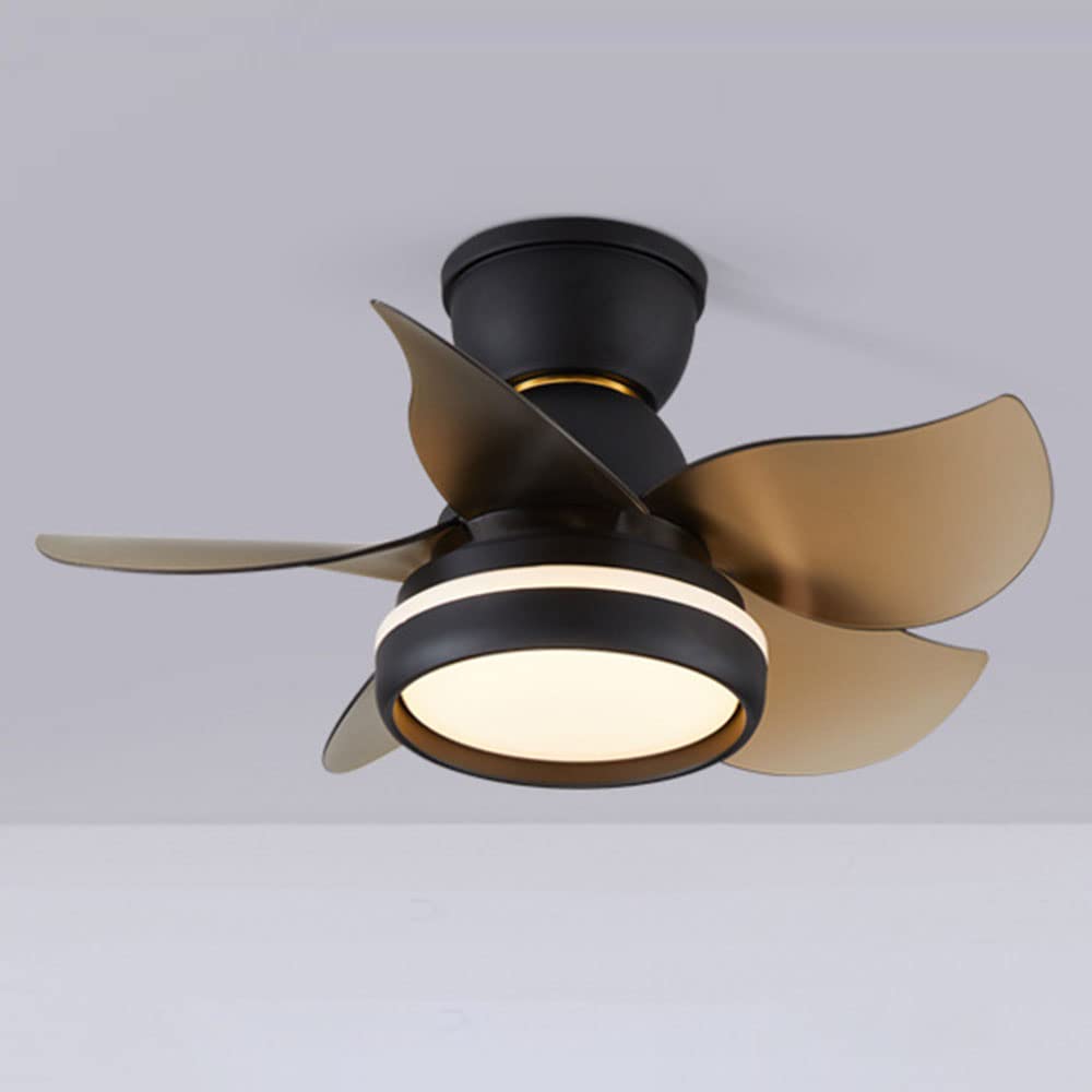 Ventilateur de plafond muet à 6 vitesses et plafonnier LED créatif pour salle à manger