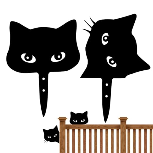 Piquets Chat pour Jardin Figurine Décorative Imperméable Extérieur – vue 5