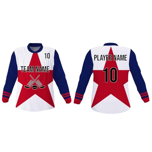 Image of SGS Sports Gear Custom Hockey Jersey, Personalized Reversible or Standard Design with Name & Number, Hockey Jersey