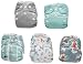Thirsties Package, Snap Newborn All In One, Woodland Collection Mountain