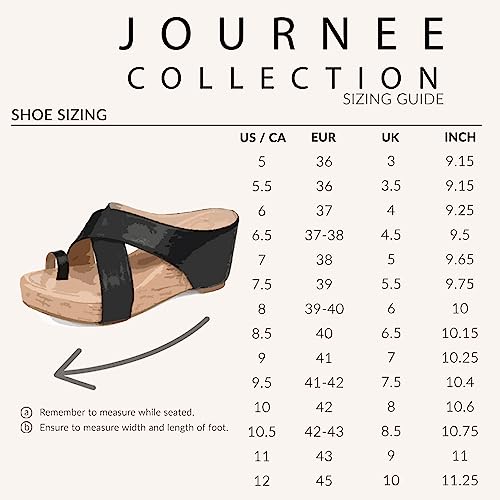 Journee Collection Womens Rayna Wedge Sandals Criss Cross Straps With Open Toe And Tru Comfort Foam Insole, Navy, 8 #TOP5