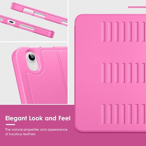 VIKESI Case for iPad mini 7 (A17 Pro) and iPad mini 6,Multiple Angles Magnetic Stand Cover,Shockproof Soft Back,Pencil Holder,and Auto Sleep/Wake,Rose by VIKESI - Image 5