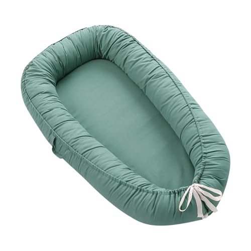Image of Baby Lounger Cover for Newborn, Baby Nest Cover for Baby Girls & Boys, Organic Cotton Infant Lounger, Reversible, Adjustable & Portable Floor Loungers Breathable, Soft, Washable Cover