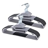 Cimlord 50PC Neck Saver Coat Hanger - Thin Space Saving Clothes Hangers with Non-Slip Rubber Pad, Cl