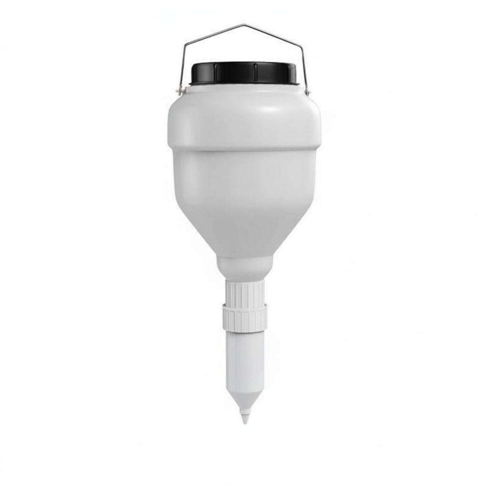 Dispenser per con Bottiglia Dosatrice Contenitore per Condimenti Struttura in Plastica Resistente E Metallo Funzione di Porzionamento Preciso Adatto a, Barile Rotondo 3.5L