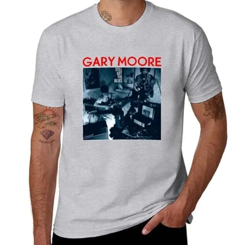 T-shirt Gary Moore ajusté gris : fini les hauts déformés
