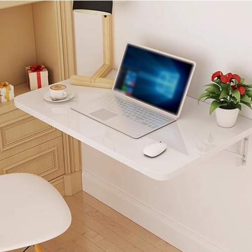 Table d'appoint murale flottante rabattable en bois pour PC