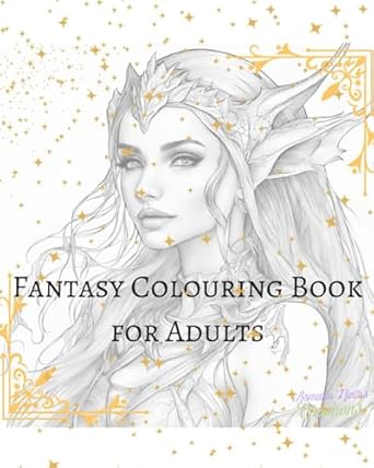 Amazon.com: Adult Fantasy Colouring Book - Princesses, Dragons ...