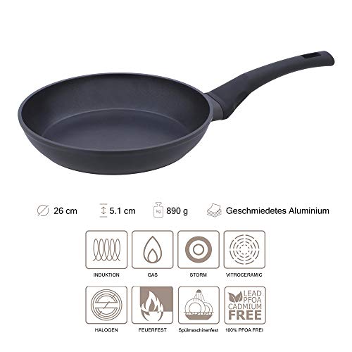 RESTO Sagitta Frying Pan 26 cm with Warp Resistant Disc Reinforced Base Suitable for All Hobs Including Induction 4 Gallery Image