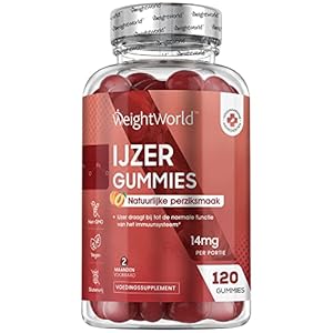 IJzer Gummies – 14 mg – 120 gummies voor 2 maanden – Natuurlijke perziksmaak – Vegan en vrij van onnodige toevoegingen