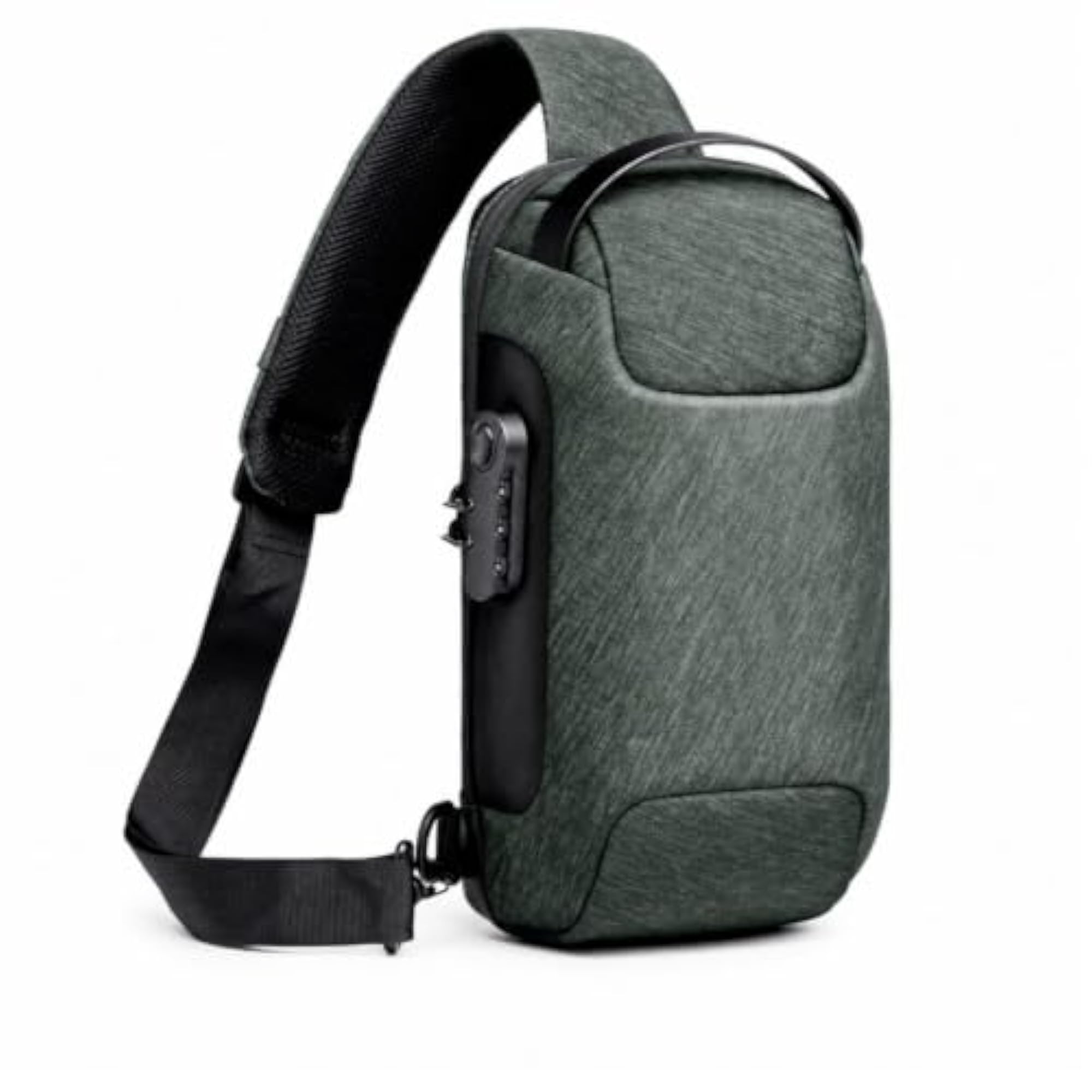 Water-Resistant Crossbody Bag with Password Lock