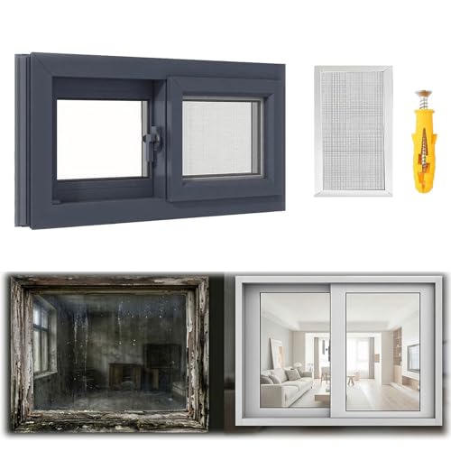 Ventana deslizante de sótano horizontal 20 x 12 para sustitución de marcos 2
