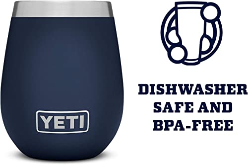 YETI Rambler Wine Tumbler, Vacuum Insulated Stainless Steel Tumbler with Magslider Lid, Navy, 10 oz (295 ml) - Image 4