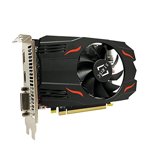 51RISC Radeon RX 550 Graphics Card, 4GB GDDR5 128-Bit Directx 12 PCI_E_x8 DP/HDMI/DVI-D ATX/ITX Computer Gaming Video Card 4K Display Card