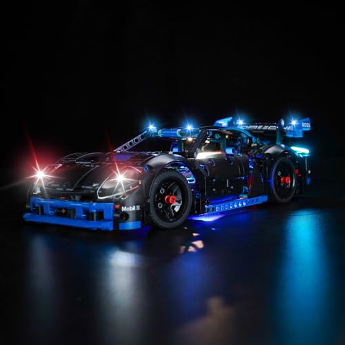 BrickBling LED Lights Compatible with Lego Technic Porsche GT4 e-Performance Race Car, Creative Light Kit Compatible with Lego 42176 (Lights Only, No Model)