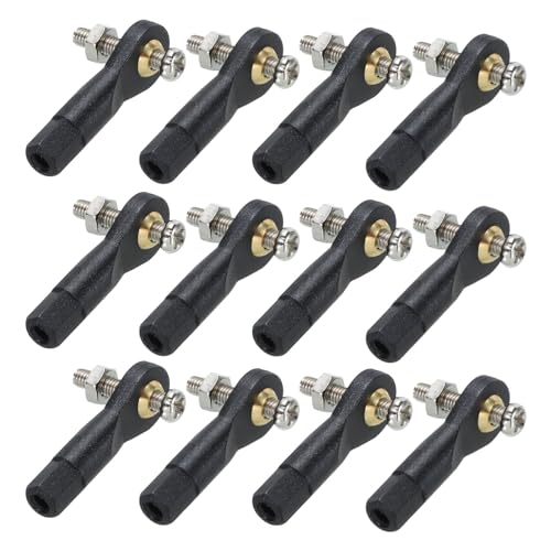 uxcell M3xL29mm Ball Rods End Head Ball Joint Buckle Steering Connecting Pushrod Tie for RC Model with Screw and Nut 20Pcs