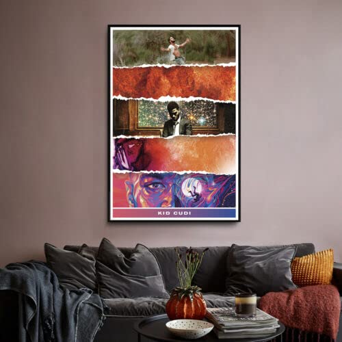 Kid Cudi Album Cover Poste Wall Decor Art HD Print Rap Music Star Poster - 16x24 inches, Unframed