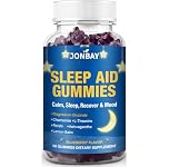 Magnesium Glycinate Sleep Gummies, Non Melatonin Sleep Aid Gummies with L-Theanine & Calming Botanicals for Deep Relaxation & Sleep Support, Bedtime Support for Adults, Blueberry Flavor, 60 Count