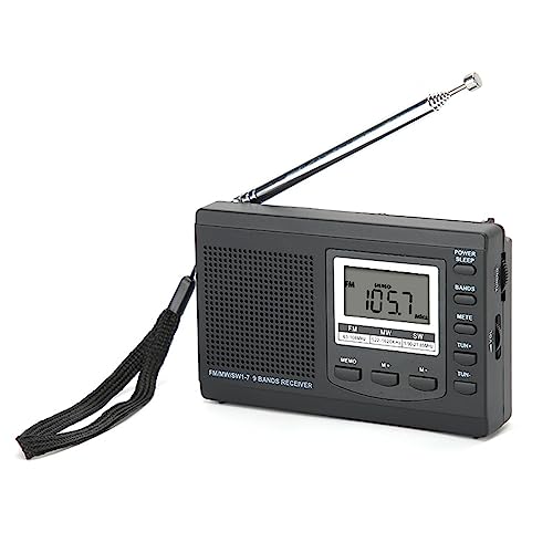 Mini Radio Portable Mini AM FM Radio with Digital Alarm Clock FM MW SW Radio Receiver FM Stereo