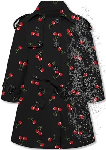 Image of Betusline Womens & Girls Waterproof Trench Coat Double Breasted Lapel Overcoat Outerwear, 3 Years - Women 2XL