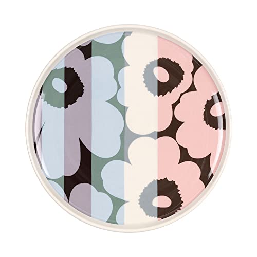 Amazon.co.jp: marimekko Unikko Ralli プレート 20cm ホワイト×ライト