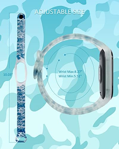 3Cboutique 2 PACK Khaki Straps for Xiaomi Mi Smart Band 7 Compatible with Xiaomi Mi Band 6, Replacement Bracelet in Anti-Lost Silicone Wristband Fitness Tracker Accessories
