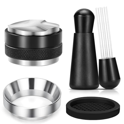 ZWRTU 51mm Espresso Accessories Kit, Dual Head Coffee Leveler, WDT Tool and Dosing Funnel Set For Delonghi 51 mm Espresso Machines & Portafilters