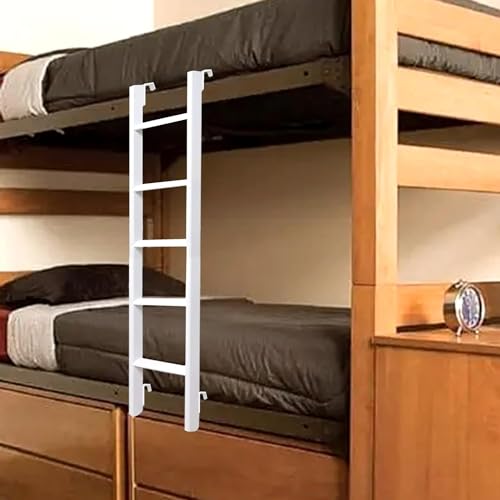 Escabeau blanc pour lit double résolvant l'accès au loft - 2