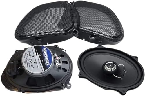 Hogtunes 3572-AA 5'x7' Front Speakers with Grills (2 Pack), Fits 1998-2013 Harley-Davidson Road Glide Models