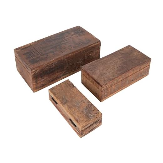Set of 3 Vintage Wood Boxes