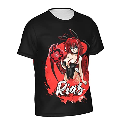 Anime Manga High School Dxd T Shirt Mens Cool Tee Summer O-Neck Short Sleeves T-Shirts Black #TOP2