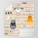 RFFLUX 3D Giraffe Kuscheldecke 100x130 cm Microfaser Flanell Decke Kawaii Tiere Wohndecke Sommer Leichte Weiche Winter Warme Blanket Tagesdecke Sofadecke Couchdecke（Stil 92-5）