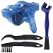 MaoXinTek Kit Pulizia Bicicletta Professionale Strumento di Pulizia della Bici con 2 Spazzole e 2 Ingranaggio Lavacatena per Catene da Strada Bicicletta MTB Moto Blu