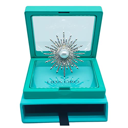 Lida Oro Rhinestone Brooch Pins With Simulated Pearl For Women,Silver Crystal Brooches Jewelry #TOP3