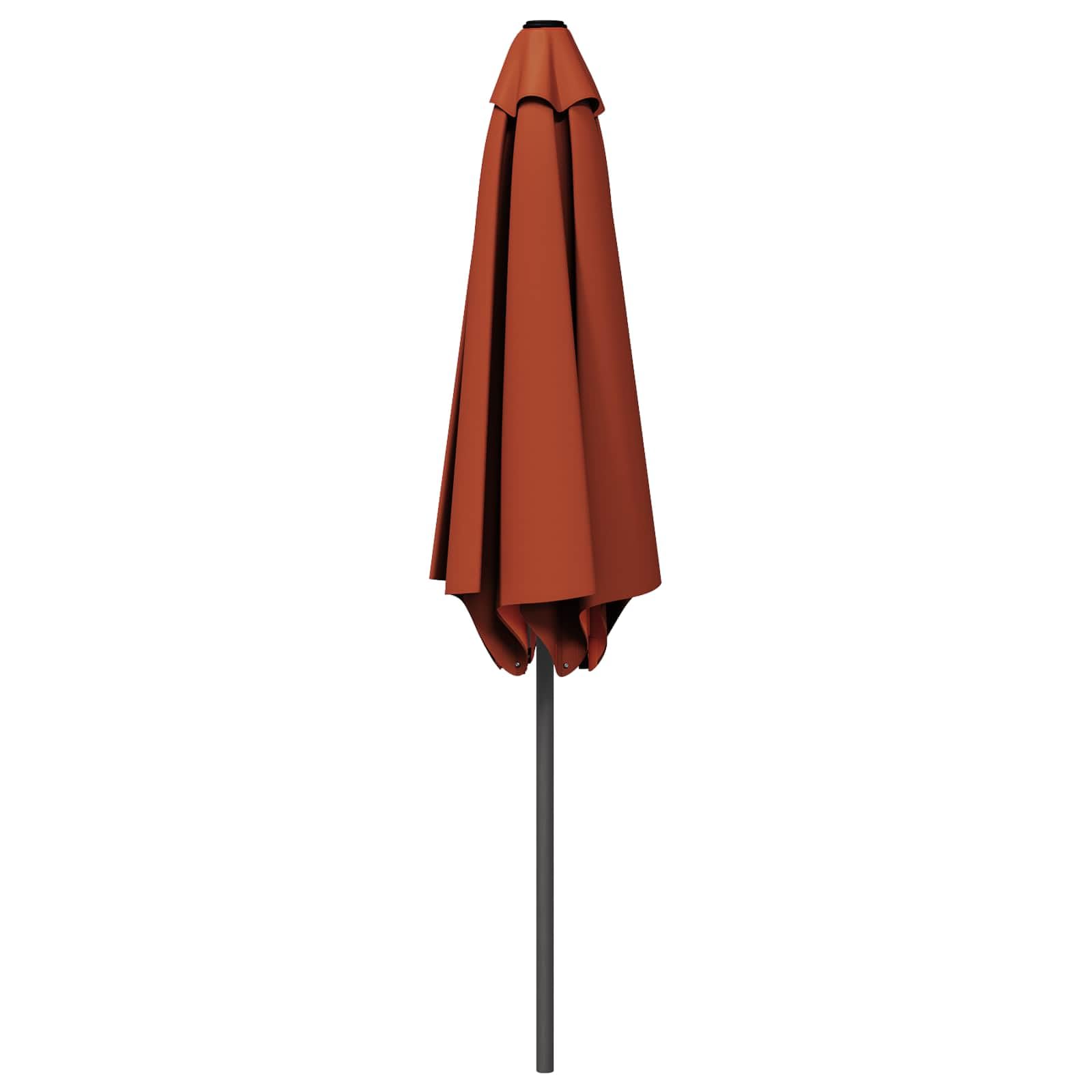 vidaXL Sombrilla de jardín de 300 x 300 cm, de poliéster, rectangular, de terracota, para patio, jardín, moderna sombrilla rectangular, gran toldo, protección UV, resistente a la intemperie