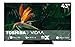 Toshiba Fernseher 43 Zoll Smart TV VIDAA Full HD Fernseher HDR Smart TV mit Triple-Tuner und Bluetooth, LED TV 43LV3F63DA