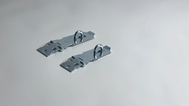 Image of QCAA HASP and Fixed Staple, 3-1 /2 inch, Steel, Black, 2 Pack, Made in Taiwan