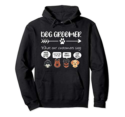 Dog Groomer Gift Funny Dog Grooming Salon Dog Salon Outfit Pullover Hoodie