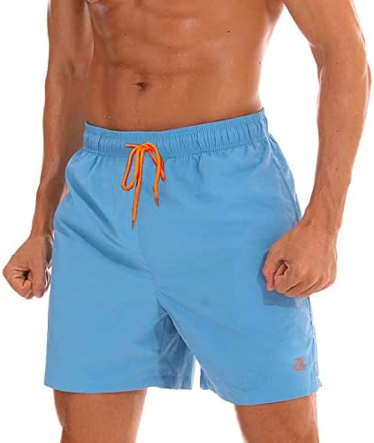 JustSun Badehose Herren Schnelltrocknend Boardshorts mit Mesh-Futter und Verstellbarem Tunnelzug