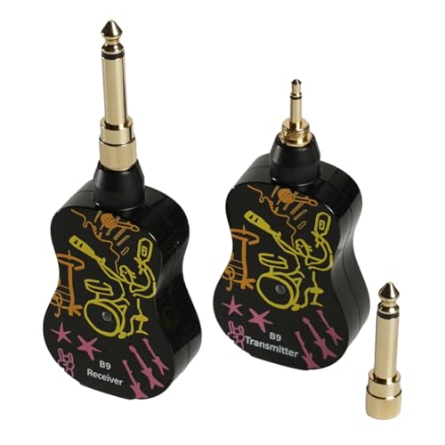 Système de guitare sans fil avec étui protection émetteur récepteur basse