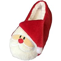 Tootsies Ladies Womens Girls Red Novelty Festive Santa Claus Rudolph Reindeer Christmas Slippers with Fur Fleece Lining